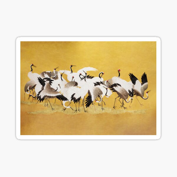 Item preview, Gold Cranes designed and sold by MyInspiredPrint.