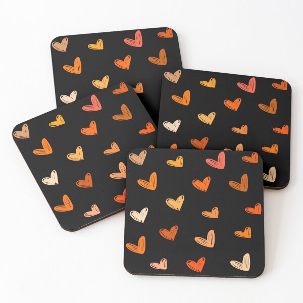 Item preview, Pack of Orange Hearts - Shapes Edition designed and sold by LittleFilmStore.