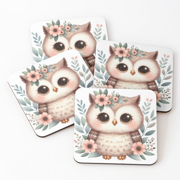 Item preview, Spring Woodland Owl designed and sold by CookieandShadow.