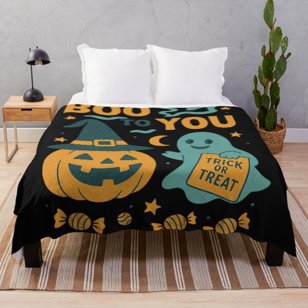 Item preview, Boo to You Halloween T-Shirt – Cute Ghost & Pumpkin Retro Vintage Design designed and sold by HAFIZ-DP.