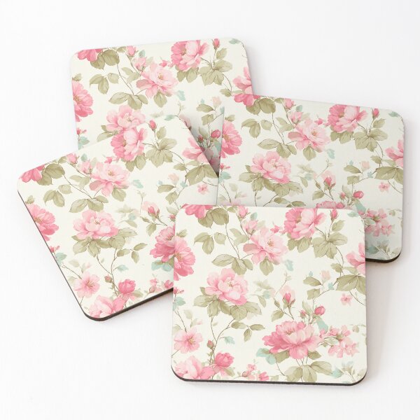 Item preview, shabby chic floral pattern, roses, peonies, pink designed and sold by StardustMaia.