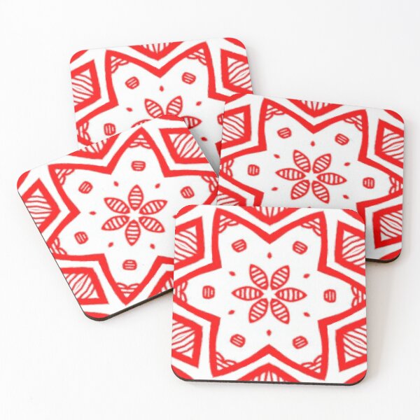 Item preview, Red flower pattern  designed and sold by Craft-Qasba .