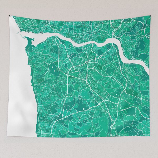 Item preview, Vila Nova de Gaia City Map of Portugal - Watercolor designed and sold by deMAP.