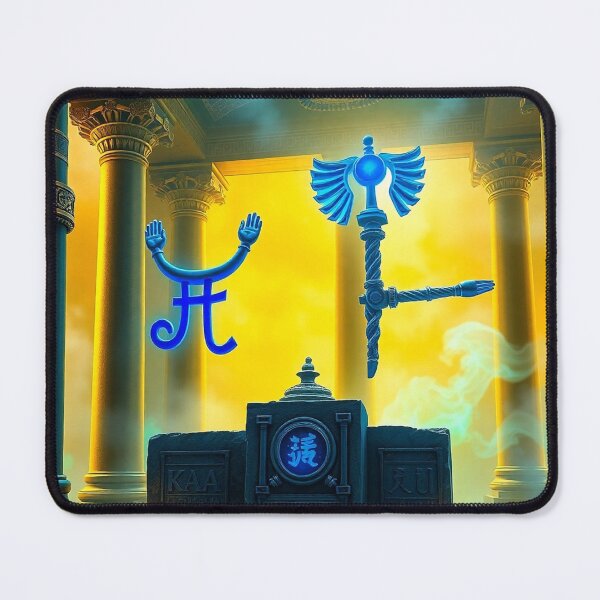 Item preview, Hieroglyphs of Power: Ka and Heka among neon lights designed and sold by VidyoeDesigns67.