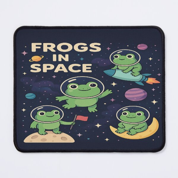 Item preview, Frogs in Space – Cute Astronaut Frogs Floating in Galaxy designed and sold by lothieven.