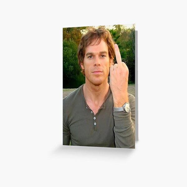 Artikel-Vorschau von Dexter Morgan zeigt den Mittelfinger, designt und verkauft von LeSeller.