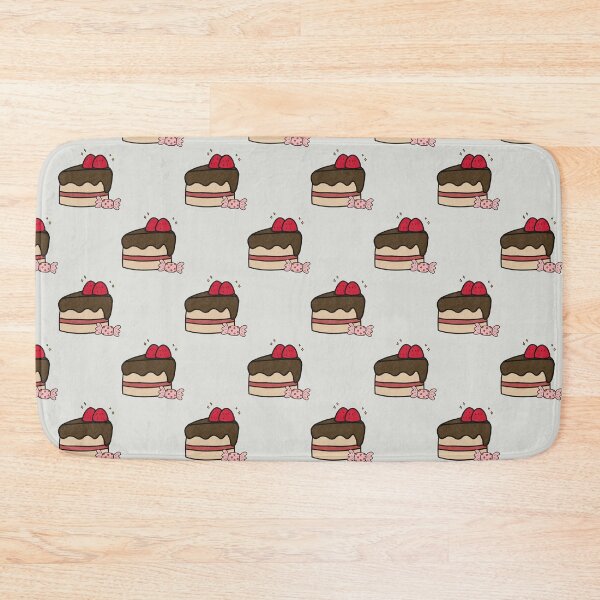 Item preview, Cute Strawberry Cake Pattern – Kawaii Dessert Doodle Design designed and sold by inelistudio.