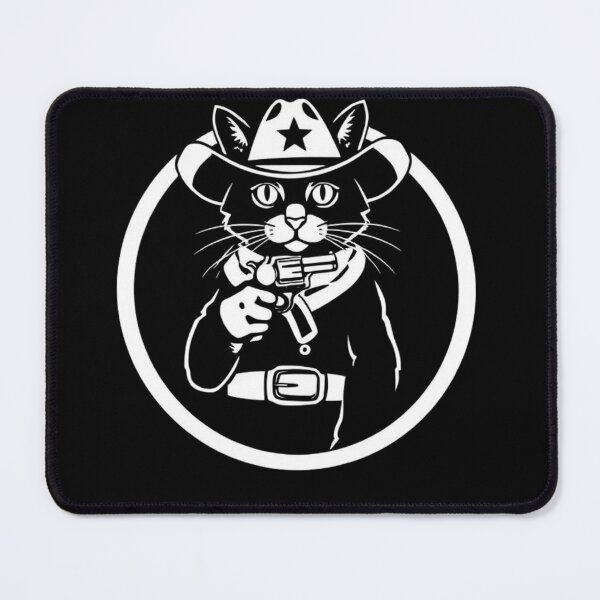 Item preview, Cowboy Cat Gunslinger - Western Animal Cartoon Graphic designed and sold by Negative Space Art.