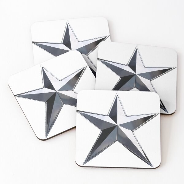 Item preview, Five Pointed Polished Chrome Star designed and sold by JaynAli.