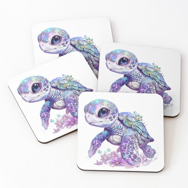 Item preview, Celestial Sea Turtle with Glowing Shell in Fantasy Art designed and sold by Anastasiia Yurevych.