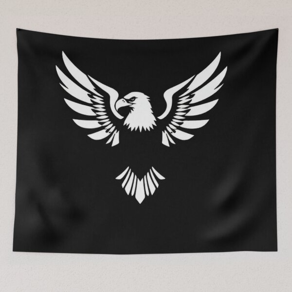 Item preview, Heraldic Eagle Profile - Majestic Wings Spread Icon designed and sold by Negative Space Art.