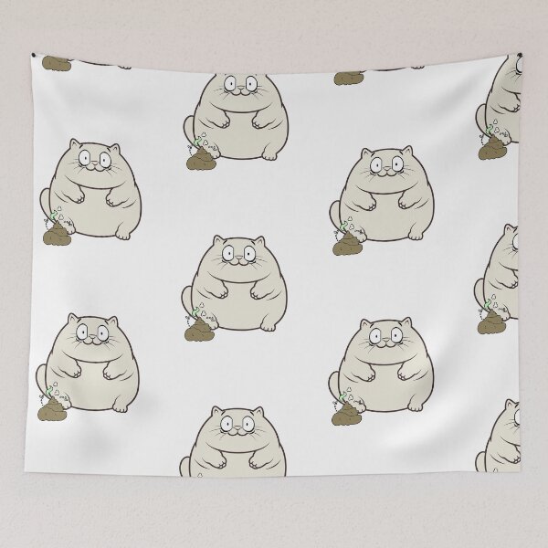 Item preview, Funny fat cat smells stinky poo designed and sold by Pet Station.