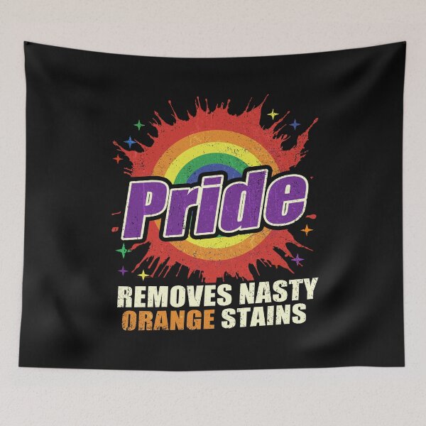 Item preview, ride Removes Stubborn Orange Stains Pride Month LGBTQ retro designed and sold by MackenzieBin.