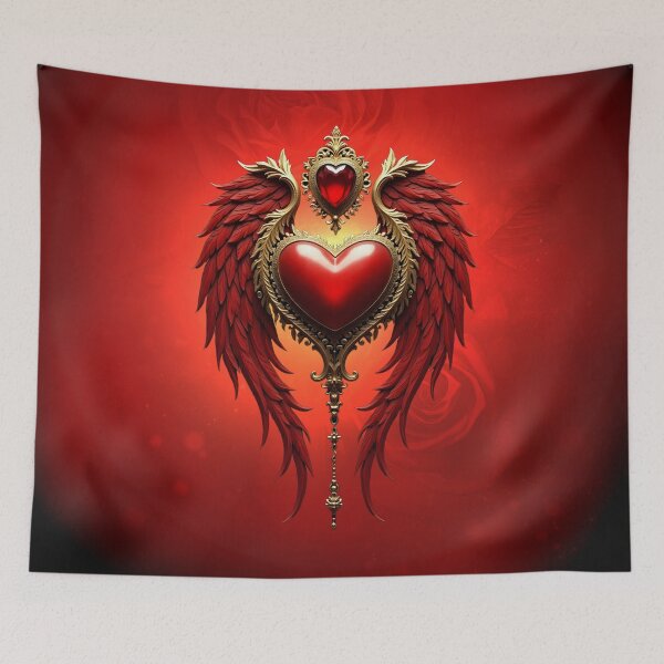 Item preview, Vintage romance with a heart and wings. designed and sold by nicky2342.