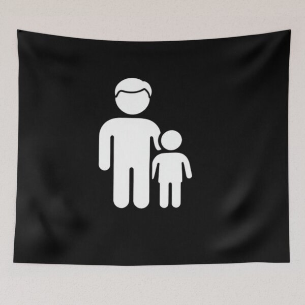 Item preview, Father and Son Icon - Parental and Support Symbol designed and sold by Negative Space Art.