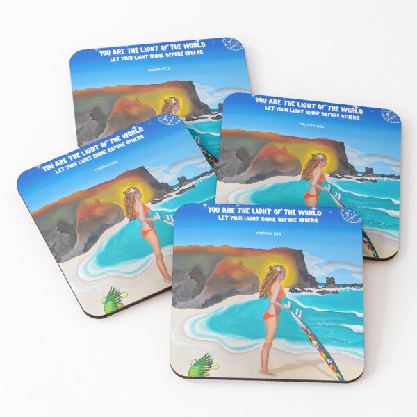 Item preview, You are the Light of the World - Surfer Girl Dreamscape designed and sold by GabiVitryArt.