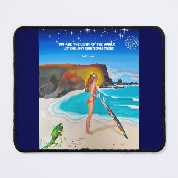 Item preview, You are the Light of the World - Surfer Girl Dreamscape designed and sold by GabiVitryArt.