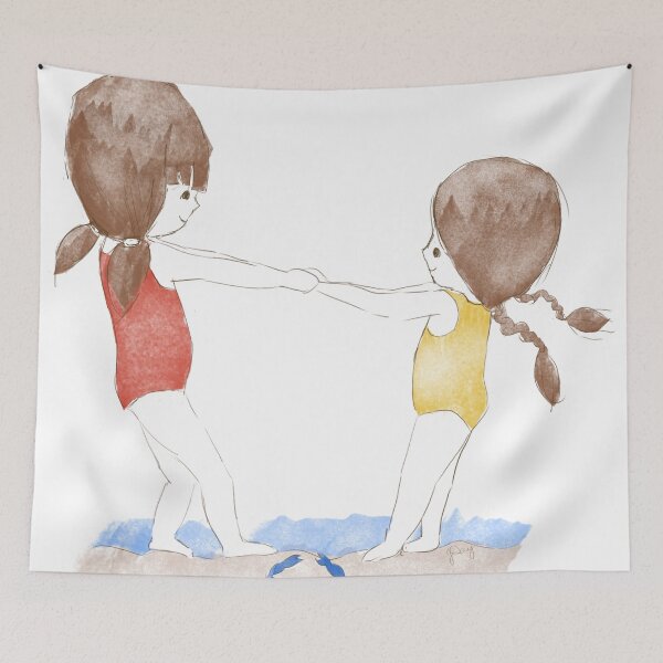 Item preview, At the beach just playing Disturbing the crab designed and sold by Jaana Day.
