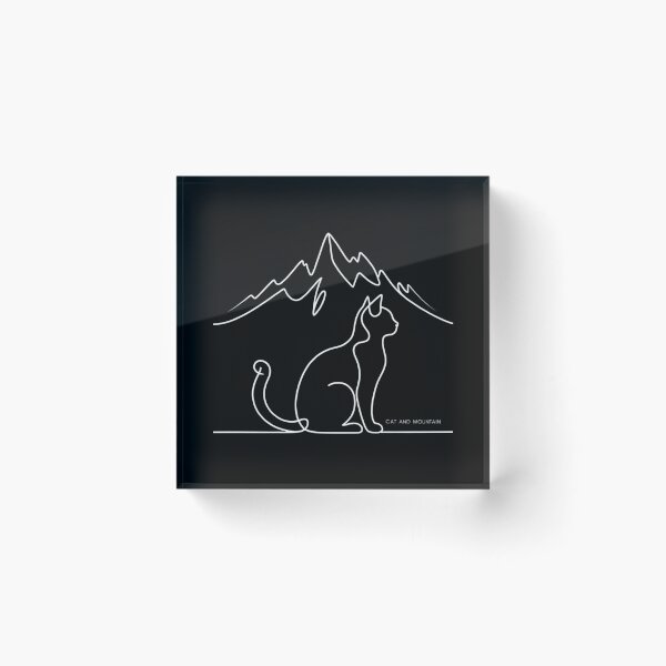 Item preview, Simple Line Art of Cat and Peak designed and sold by Shop9999.