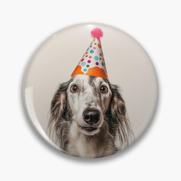 Item preview, Cute Borzoi dog with Party Hat Birthday Celebration designed and sold by LazyOwlStore.