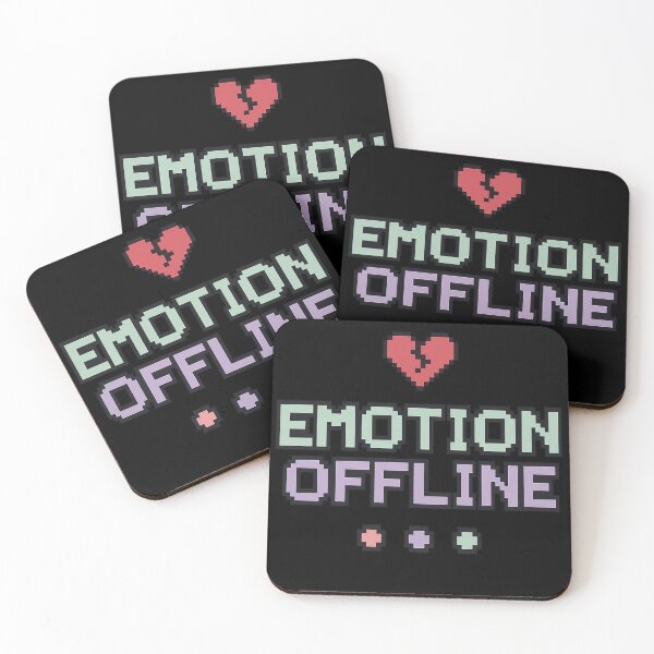 Item preview, Emotion Offline – Glitchcore Minimalist Pixel Tee designed and sold by Laugh & Rewind .