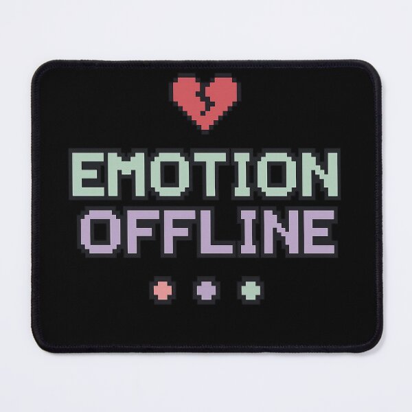 Item preview, Emotion Offline – Glitchcore Minimalist Pixel Tee designed and sold by Laugh & Rewind .