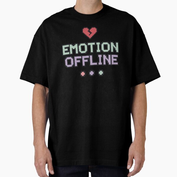 Item preview, Emotion Offline – Glitchcore Minimalist Pixel Tee designed and sold by Laugh & Rewind .