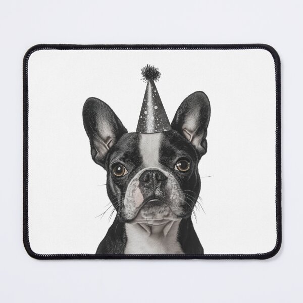 Item preview, Cute Boston Terrier dog with Party Hat Birthday Celebration designed and sold by LazyOwlStore.