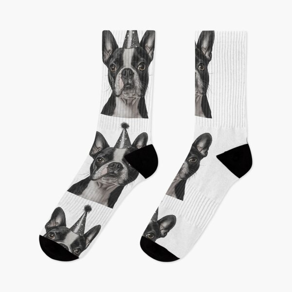 Item preview, Cute Boston Terrier dog with Party Hat Birthday Celebration designed and sold by LazyOwlStore.