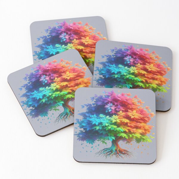 Item preview, Majestic tree with vibrant multicolored leaves designed and sold by JaynAli.