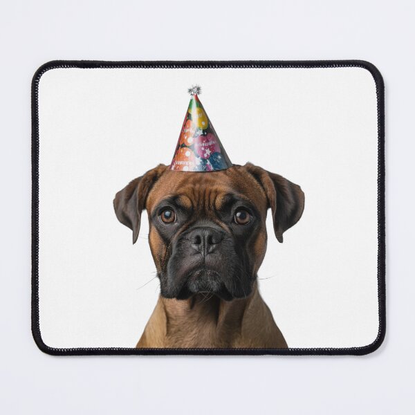 Item preview, Cute Boxer dog with Party Hat Birthday Celebration designed and sold by LazyOwlStore.