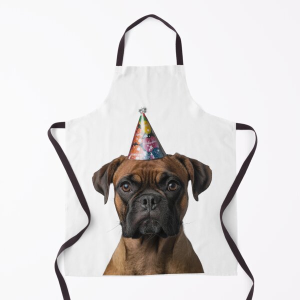 Item preview, Cute Boxer dog with Party Hat Birthday Celebration designed and sold by LazyOwlStore.