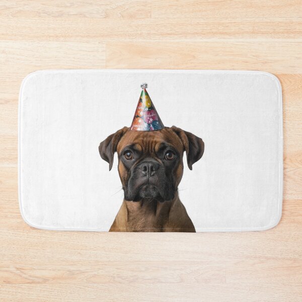 Item preview, Cute Boxer dog with Party Hat Birthday Celebration designed and sold by LazyOwlStore.