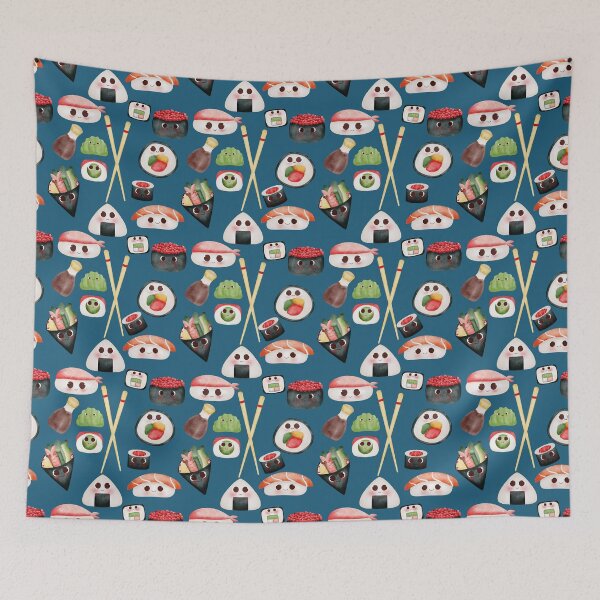 Item preview, Kawaii Sushi Squad – Cute Japanese Food Illustration designed and sold by GoldenAcornArt.