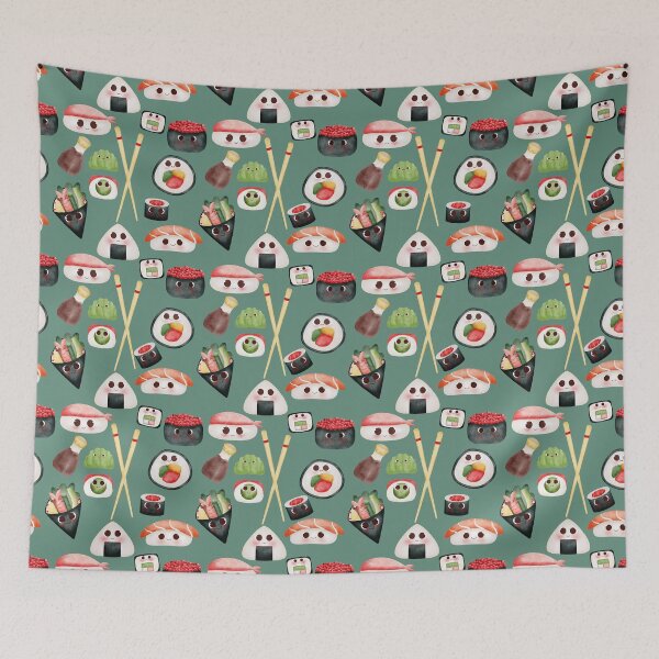 Item preview, Kawaii Sushi Squad – Cute Japanese Food Illustration designed and sold by GoldenAcornArt.