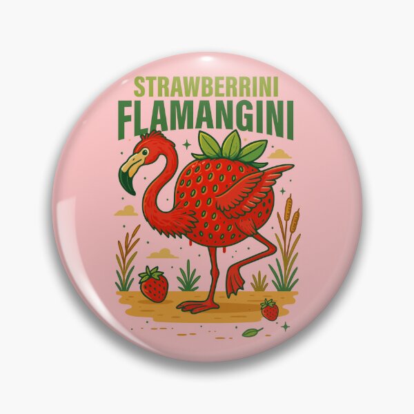 Item preview, Strawberrini Flamangini Italian Brainrot Memes designed and sold by Sitchko.