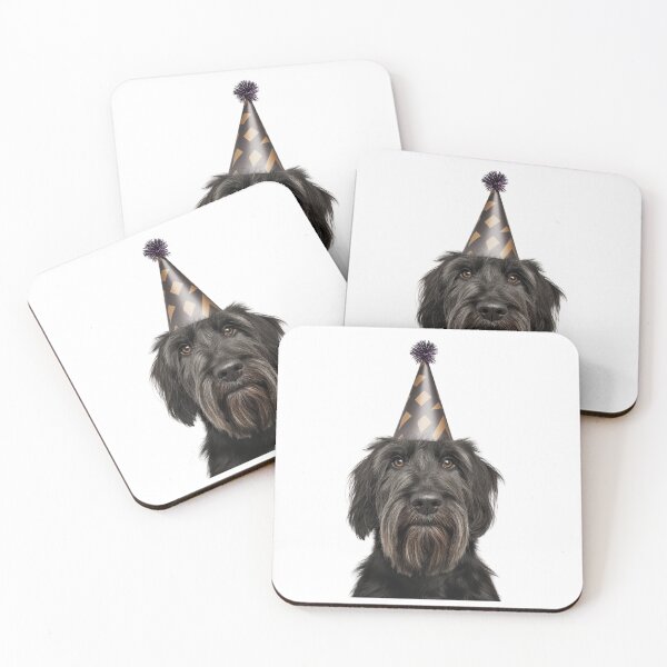 Item preview, Cute Briard dog with Party Hat Birthday Celebration designed and sold by LazyOwlStore.