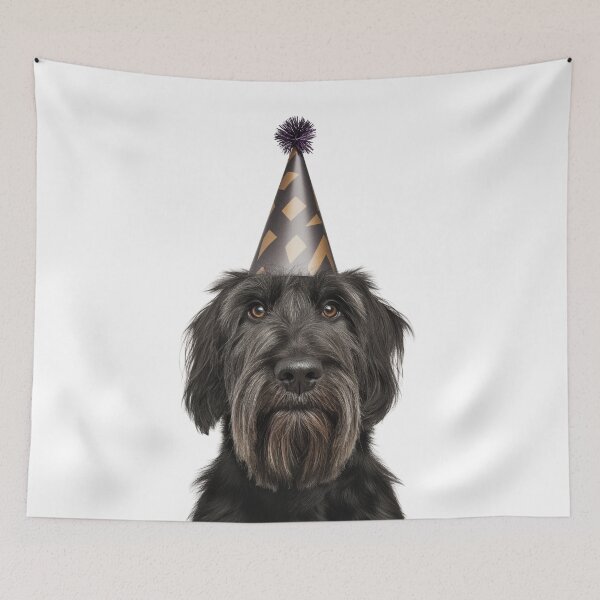 Item preview, Cute Briard dog with Party Hat Birthday Celebration designed and sold by LazyOwlStore.
