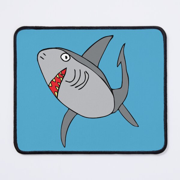 Item preview, Smiling Shark (Blue Background) by Everything Eli designed and sold by EverythingEli.