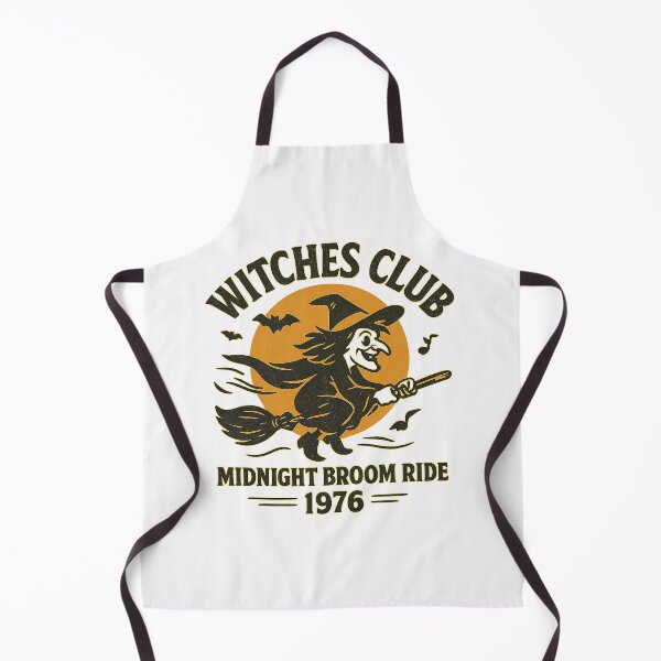 Item preview, Retro Witch Flying Halloween Graphic – Witches Club 1976 Vintage Broom Ride Design for Shirts & Stickers designed and sold by HAFIZ-DP.