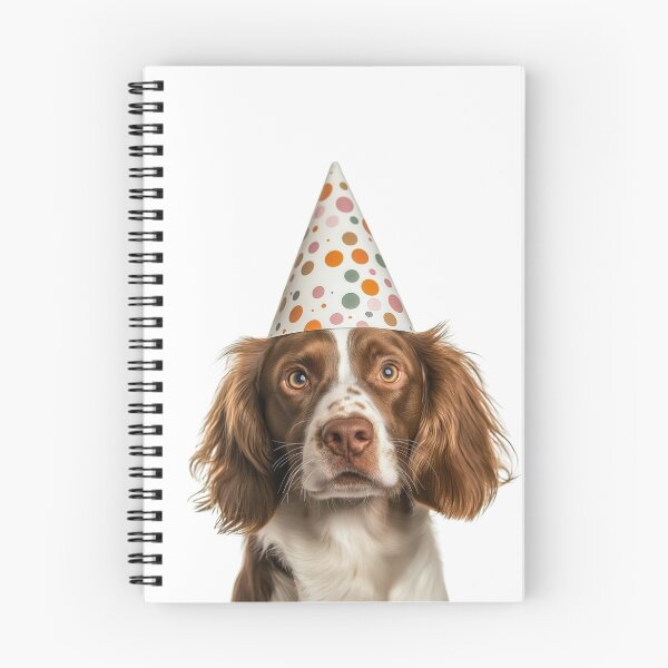 Item preview, Cute Brittany Spaniel dog with Party Hat Birthday Celebration designed and sold by LazyOwlStore.