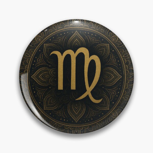 Item preview, Black and Gold Virgo Mandala designed and sold by Cosmicly-Inked.
