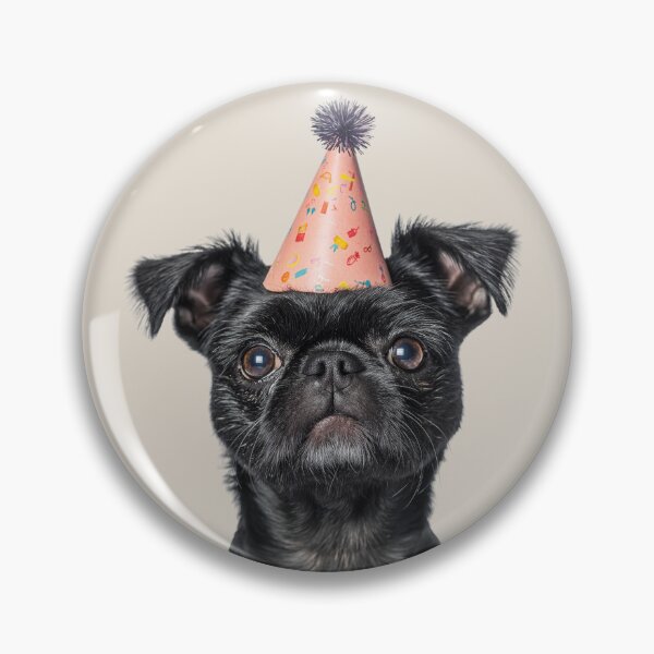 Item preview, Cute Brussels Griffon dog with Party Hat Birthday Celebration designed and sold by LazyOwlStore.