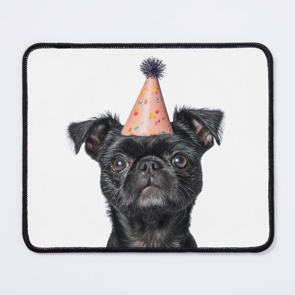 Item preview, Cute Brussels Griffon dog with Party Hat Birthday Celebration designed and sold by LazyOwlStore.