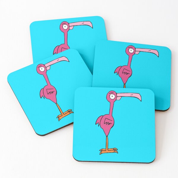 Item preview, Pink Flamingo (Blue Background) by Everything Eli designed and sold by EverythingEli.
