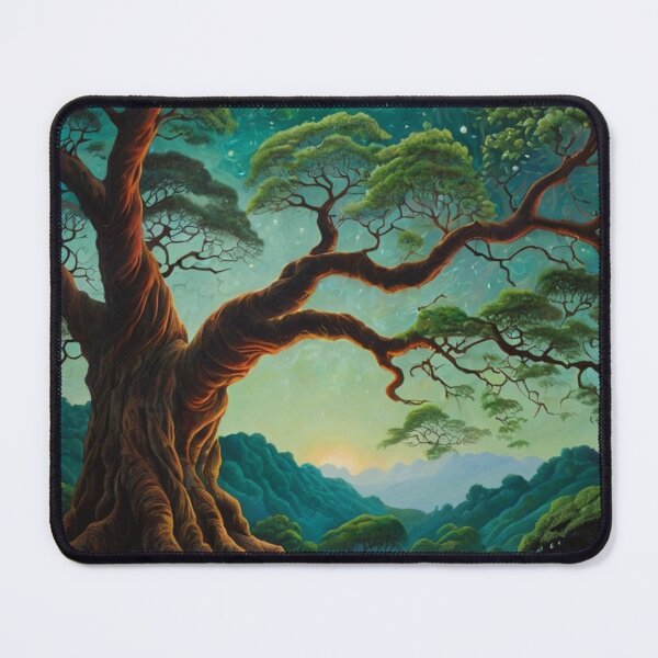 Item preview, night scenery  including a huge tree with sky full of stars and a crescent moon designed and sold by optimusprime39.