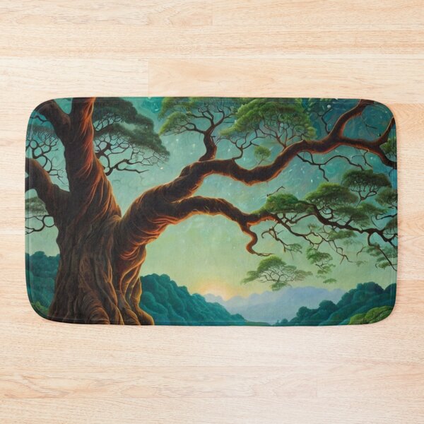 Item preview, night scenery  including a huge tree with sky full of stars and a crescent moon designed and sold by optimusprime39.