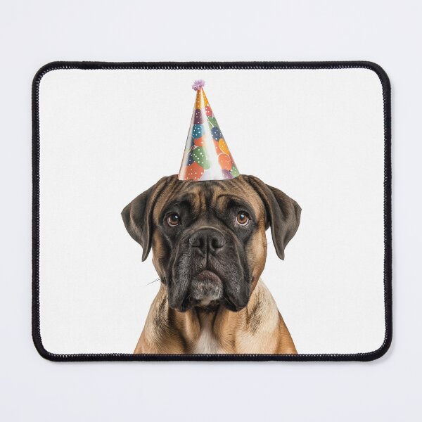 Item preview, Cute Bullmastiff dog with Party Hat Birthday Celebration designed and sold by LazyOwlStore.