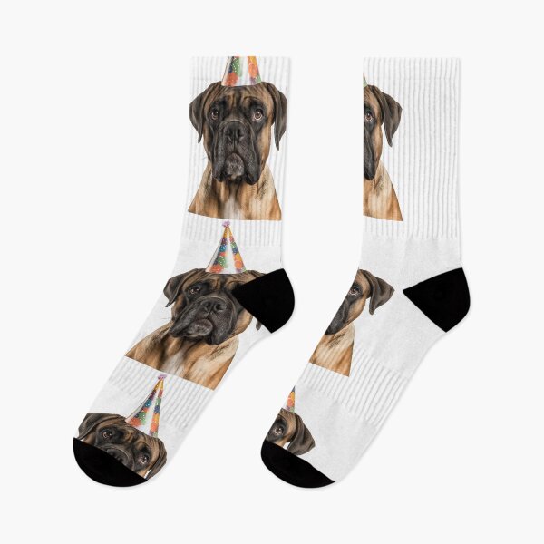 Item preview, Cute Bullmastiff dog with Party Hat Birthday Celebration designed and sold by LazyOwlStore.
