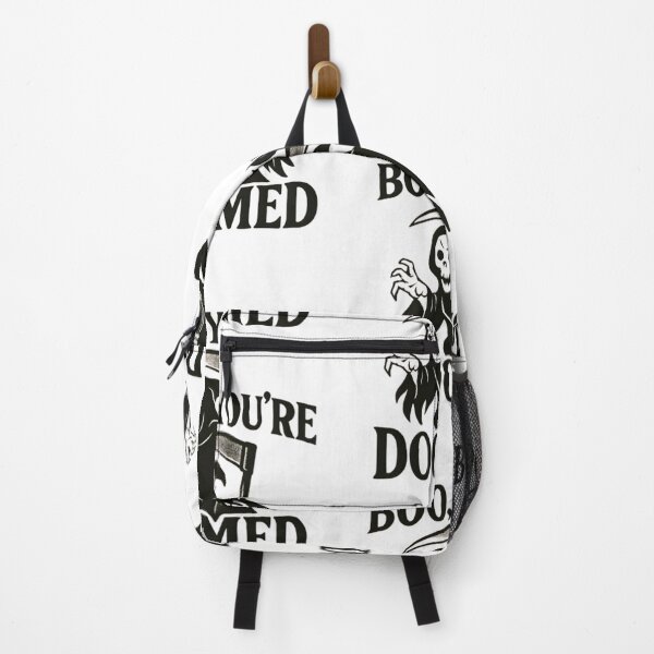 Item preview, BOO, YOU'RE DOOMED – Grim Reaper Funny Scary Quote Design. designed and sold by musabadam2013.